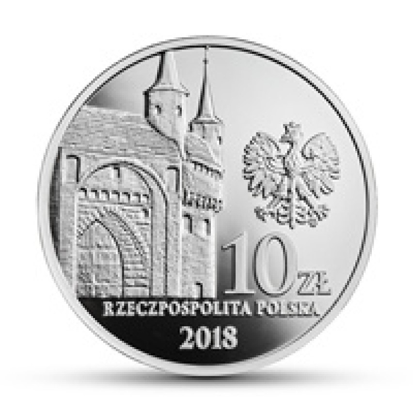 Srebrny kur krakowskiego Bractwa Kurkowego na monecie kolekcjonerskiej