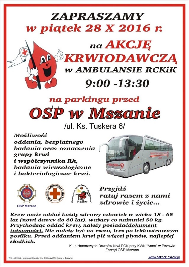 Przyjdź oddać krew i uratuj komuś życie