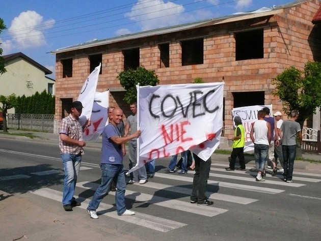 W ramach protestu zablokowali Łyszkowice
