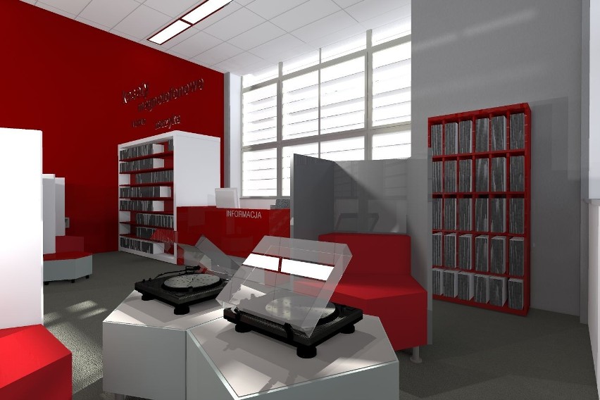 Tak będzie wyglądało wnętrze chełmskiej biblioteki.