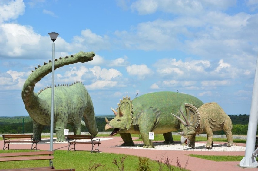 Park dinozaurów z wieżą widokową w Głobikowej k. Pilzna...