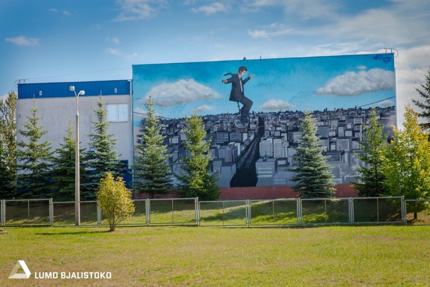 Nowy mural Balans w Białymstoku. W ramach festiwalu Lumo Bjalostoko [ZDJĘCIA]