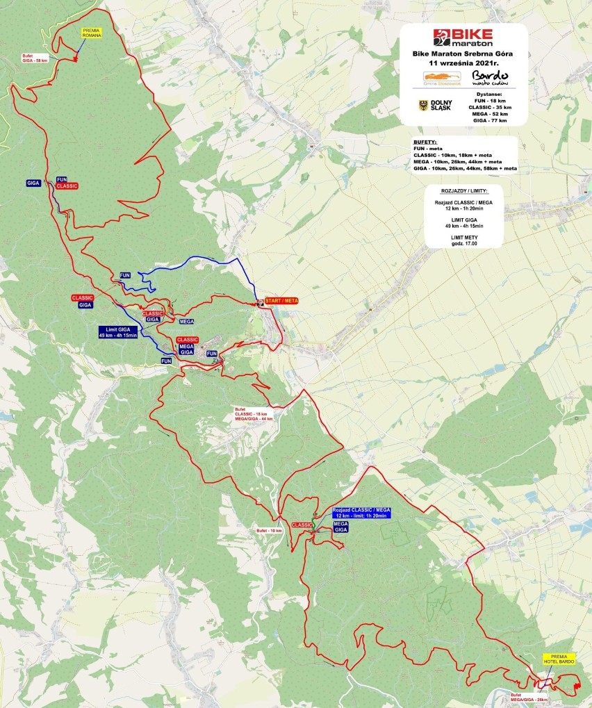 Utrudnienia w ruchu w Bardzie i okolicach. Wszystko przez Bike Maraton Srebrna Góra