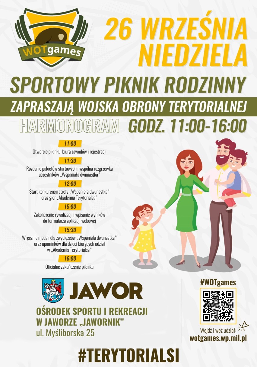 Wojskowy piknik rodzinny z okazji Święta Wojsk Obrony Terytorialnej w niedzielę 26 września w Jaworze