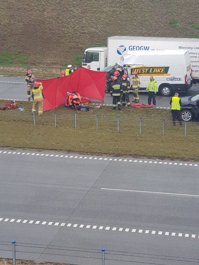 Do tragicznego wypadku doszło w środę, 14 kwietnia, na A1 w miejscowości Mykanów (na wysokości Woli Hankowskiej).