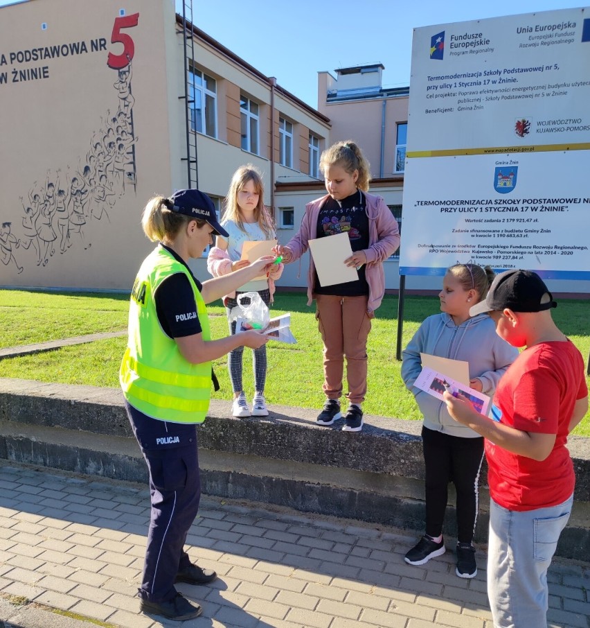 Akcja policji przed szkołami w powiecie żnińskim