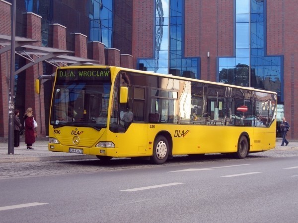 Autobusy DLA jeżdżą po m.in. Wrocławiu
