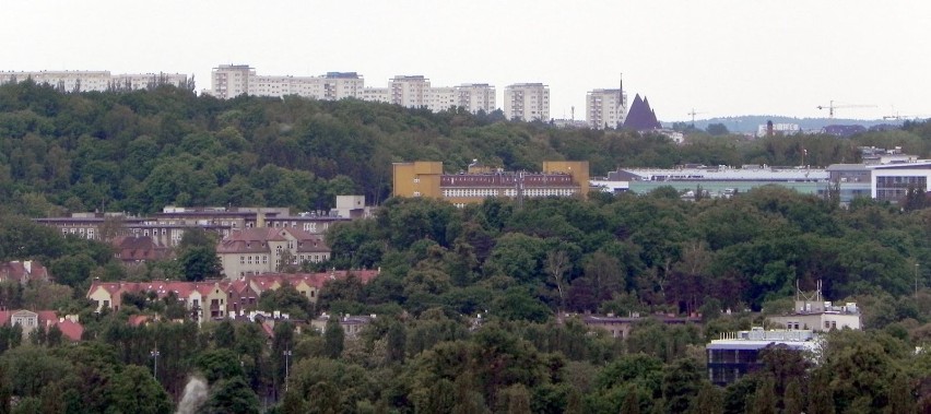 Widok na Wrzeszcz i zabudowane Wzgórza Morenowe.Fot. Darek...