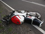 Wypadek na trasie Zamęcin - Lubiana. Motocyklista w szpitalu [ZDJĘCIA]