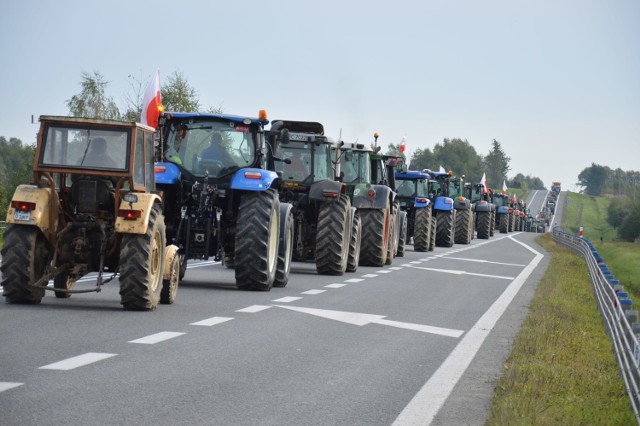 Protest rolników przeciwko "piątce Kaczyńskiego", Gorzków, 21.10.2020