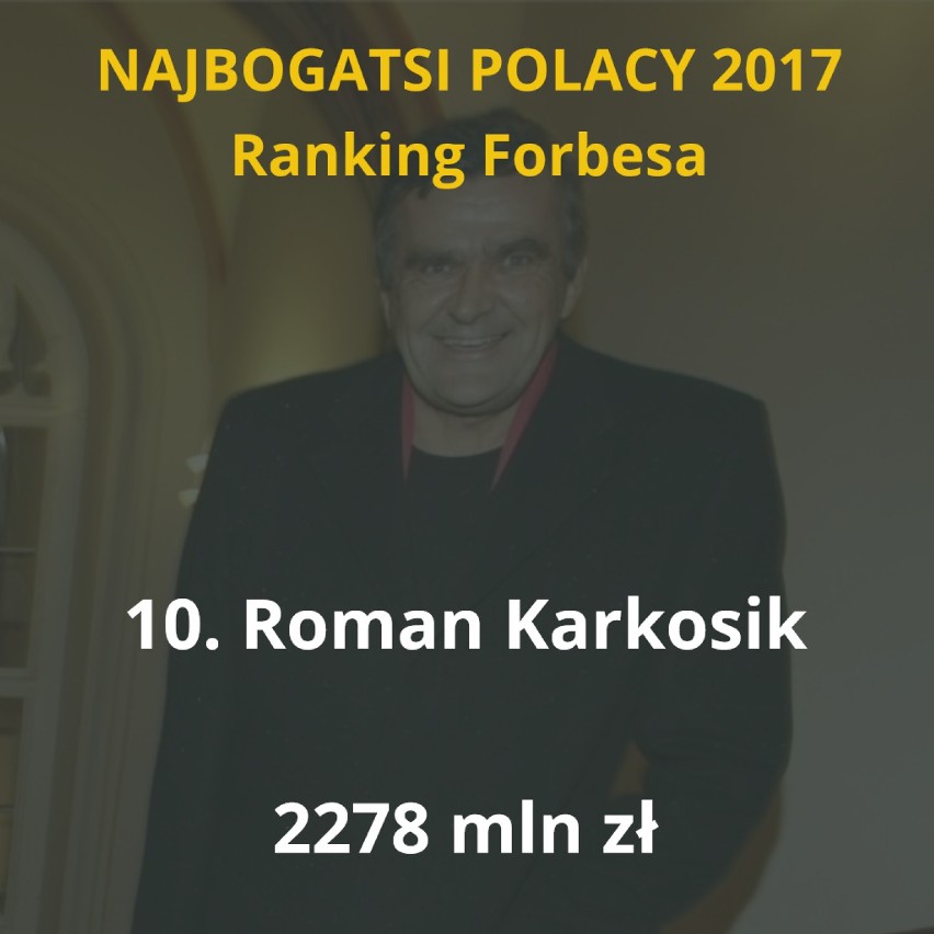 Oto najbogatsi Polacy 2017 według rankingu "Forbesa" [TOP...