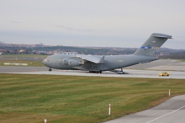 Boeing C-17 Globemaster na gdańskim lotnisku