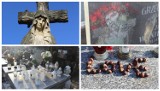 Nagrobki na cmentarzu parafialnym w Kutnie. Zobaczycie tu wyjątkowe rzeźby i figury oraz zaniedbane groby [FOTOGALERIA]