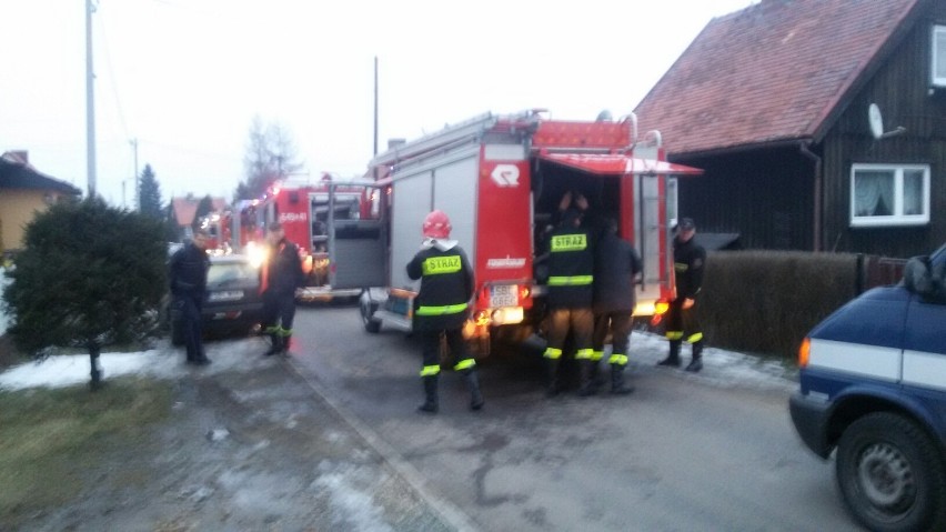 Pożar domku fińskiego na ul. Traugutta w Lędzinach