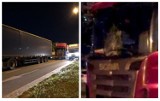 Zderzenie dwóch samochodów ciężarowych na ulicy Kruszyńskiej we Włocławku [zdjęcia]