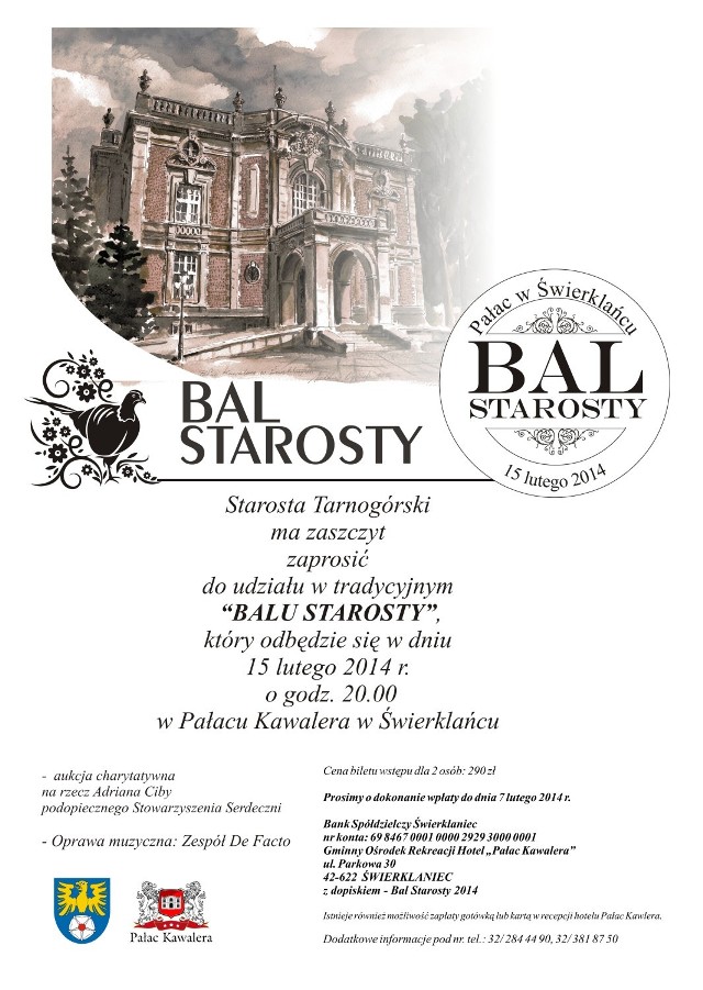 Plakat Balu starosty 2014 w Świerklańcu