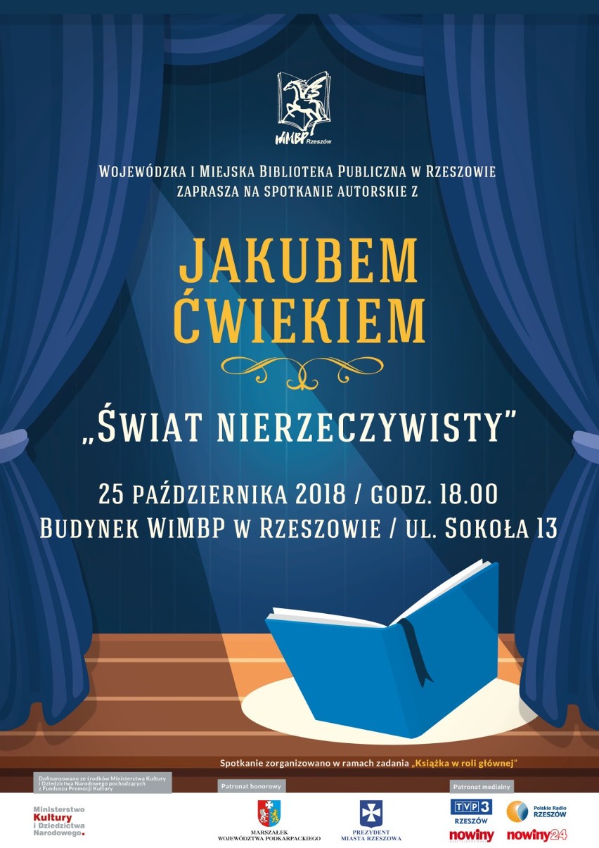 „Nie-zwykłe spotkania” w WiMBP w Rzeszowie.  Znani pisarze odwiedzą miasto