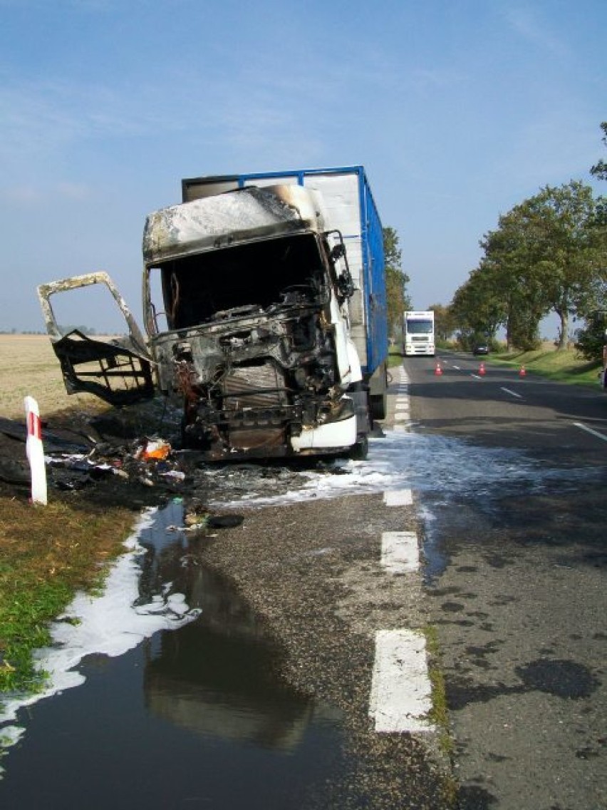 Michałowo: Spłonęła kabina ciężarówki
