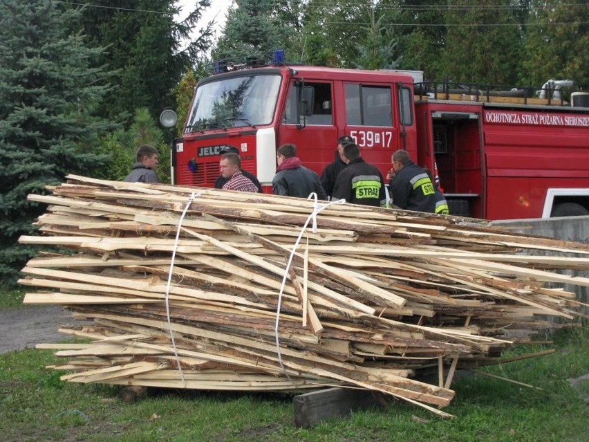 Pożar w tartaku w Sieroszewicach