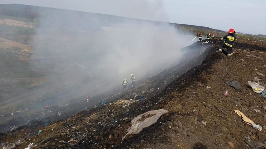 Pożar wysypiska śmieci z kwietnia 2018 roku
