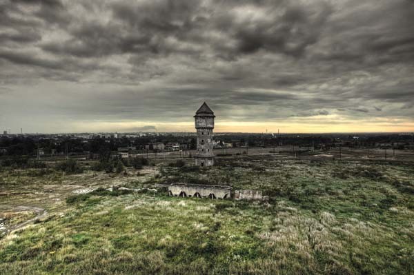 Wieża ciśnień na terenie dawnej huty cynku w Szopienicach