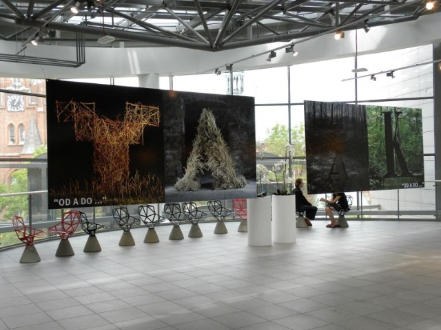 Wystawa w Galerii Agora, to fotografie rzeźb, jakie są dziełem student&oacute;w z plener&oacute;w w G&oacute;rkach Wielkich w 2009 i 2010 roku. Fot.Piotr A.Jeleń