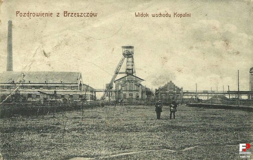 Kopalnia "Brzeszcze" na zdjęciu z 1907 roku. W pierwszych...
