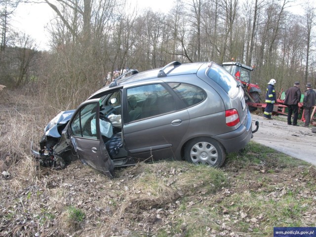 Wypadek w miejscowości Trzcin