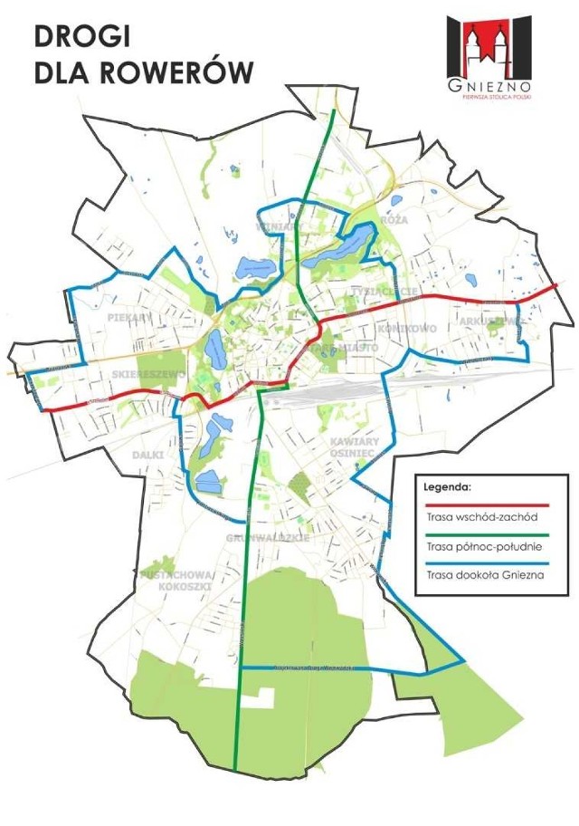 Powstaje koncepcja kompleksowej sieci dróg rowerowych w Gnieźnie