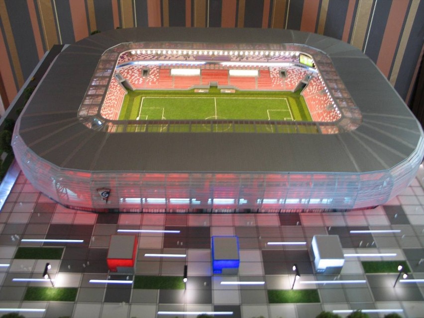 Zaprezentowano wierną makietę stadionu Górnika. Model pojechał do Monachium na targi Real Expo