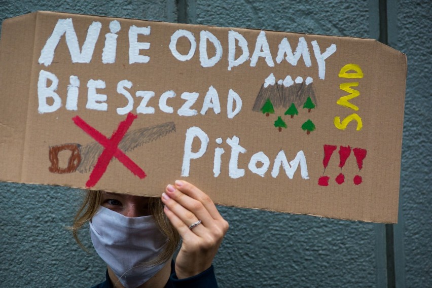 Obrona Puszczy Karpackiej: w Krakowie msza i protest. "Lasy potrzebują obrońców"