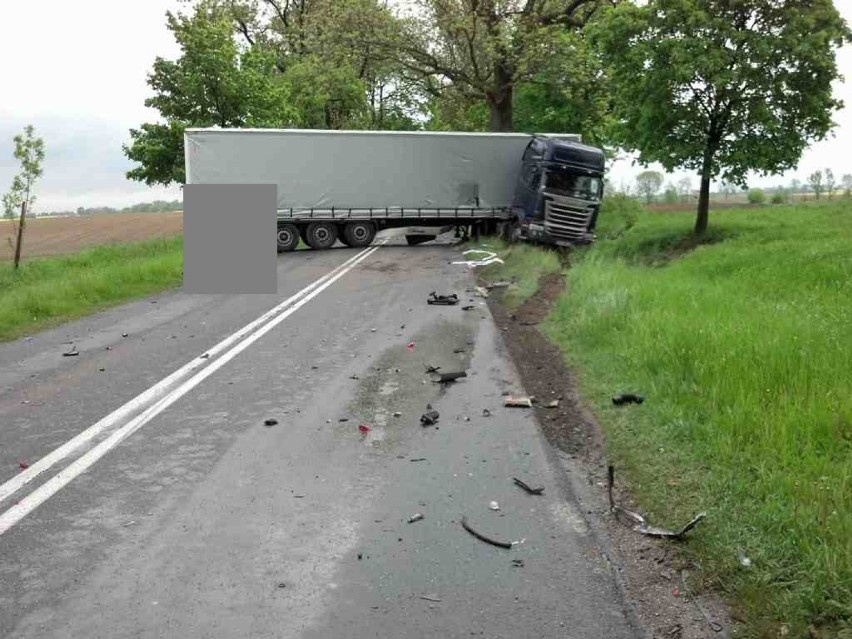 wypadek samodchodu ciężarowego Pólko