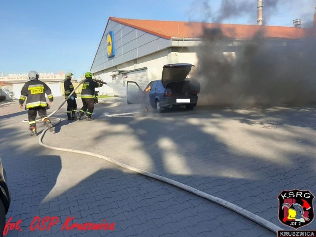 W akcji udział wzięły dwie jednostki straży pożarnej: OSP Kruszwica i JRG 1 Inowrocław