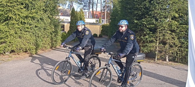 Dzisiaj po raz pierwszy w tym roku można było zobaczyć goleniowskich strażników miejskich na rowerach