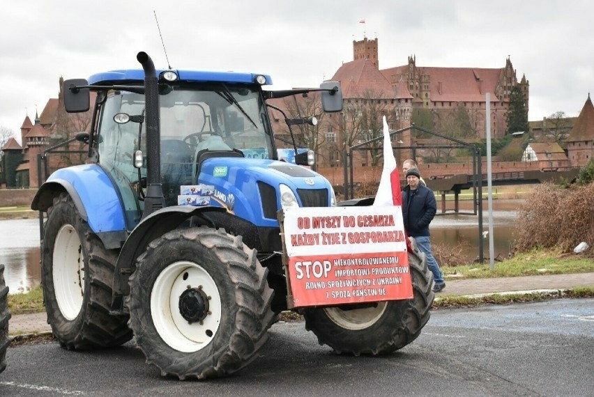 20 lutego rolnicy protestowali w Malborku.