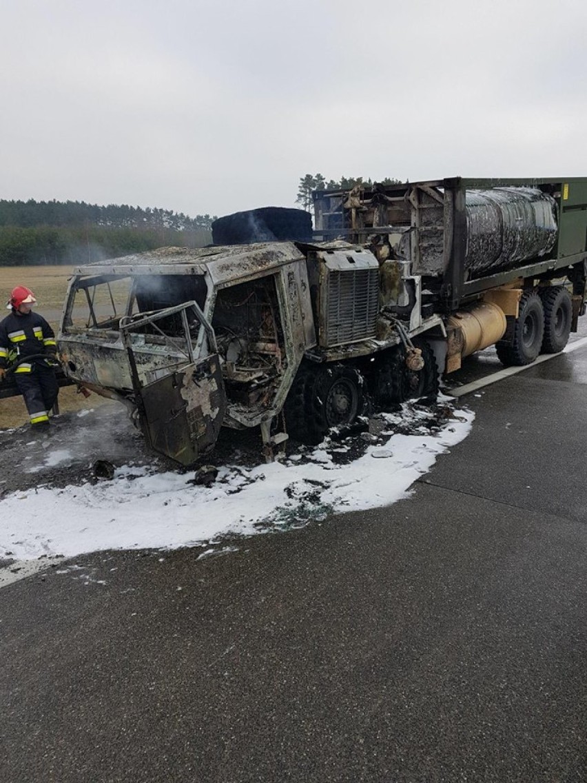 Autostrada A2: Pożar wojskowej cysterny US Army