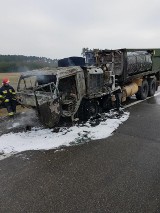 Autostrada A2: Pożar wojskowej cysterny US Army [ZDJĘCIA]
