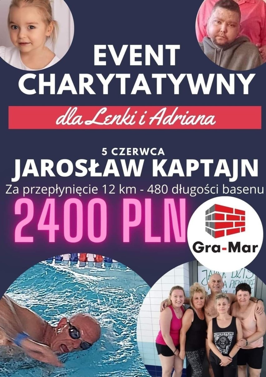 Jarek Kaptajn w sobotę 5 marca na pływalni w Kowalewie...