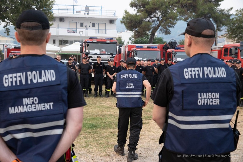 Misja Grecja 2021. Wielkopolscy strażacy, w tym z Wolsztyna i Międzychodu już na wyspie Evia [ZDJĘCIA]