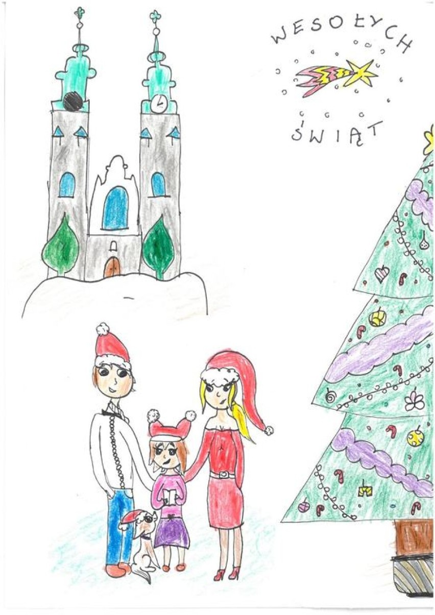 Rysunek 7-letniego Mateusza Lange z SP nr 2 znajdzie się na oficjalnej kartce świątecznej Miasta Gniezna