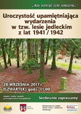 Uroczystość upamiętniająca wydarzenia w lesie jedleckim już 28 września