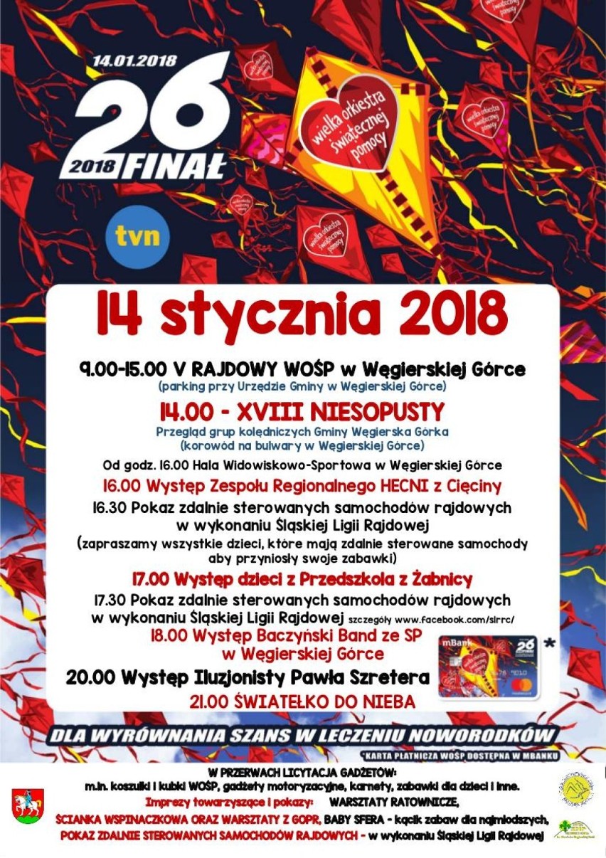 WOŚP 2018 w Węgierskiej Górce. Sprawdź PROGRAM