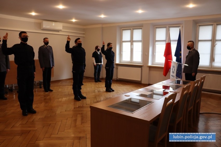 Oto nowi policjanci w Lubinie. Właśnie rozpoczęli służbę