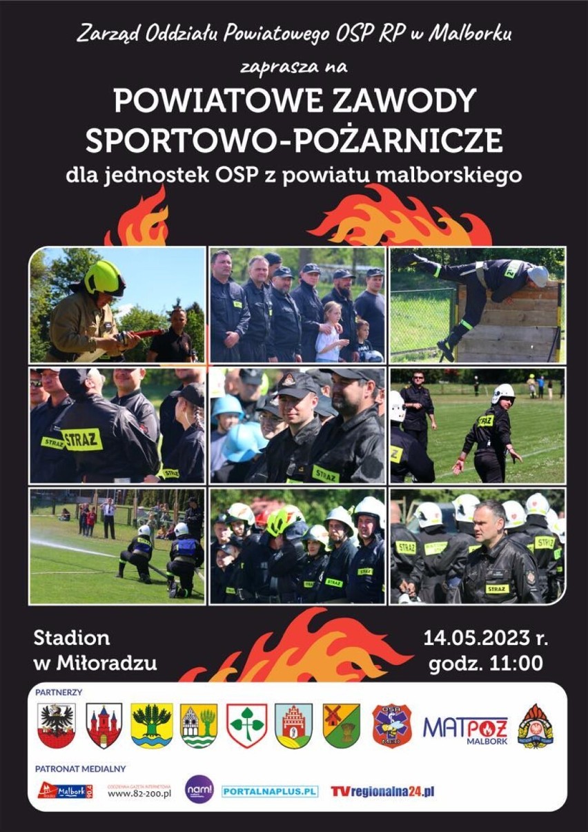 W Miłoradzu odbędą się Powiatowe Zawody Sportowo-Pożarnicze. Będą rywalizowały drużyny z OSP 