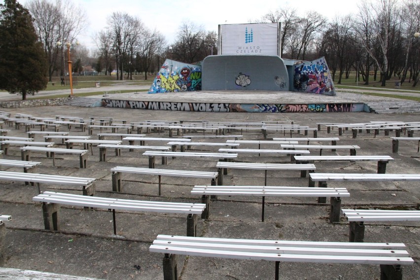 Tak dziś wygląda amfiteatr w Parku Grabek
