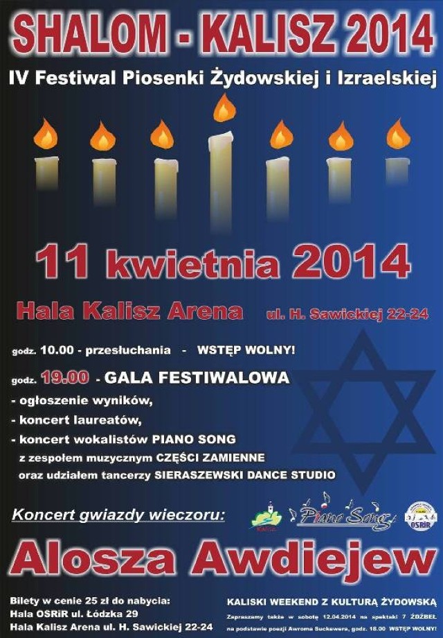 Festiwal "Shalom" odbędzie się w Kaliszu po raz czwarty