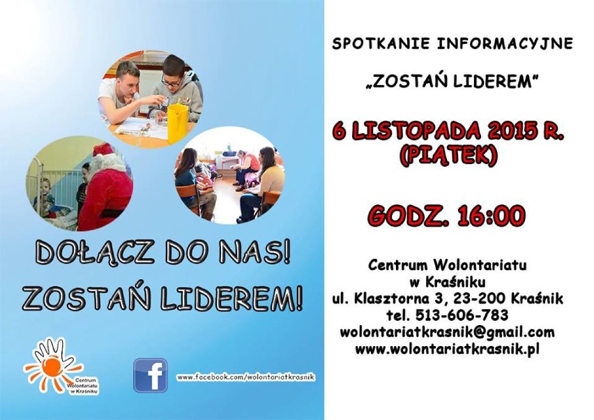Centrum Wolontariatu w Kraśniku szuka wolontariuszy