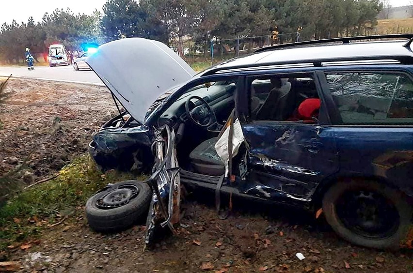 Za kierownicą 3.5 promila. W szpitalu 4 osoby, ale nie sprawca. Wypadek w Trzycierzu