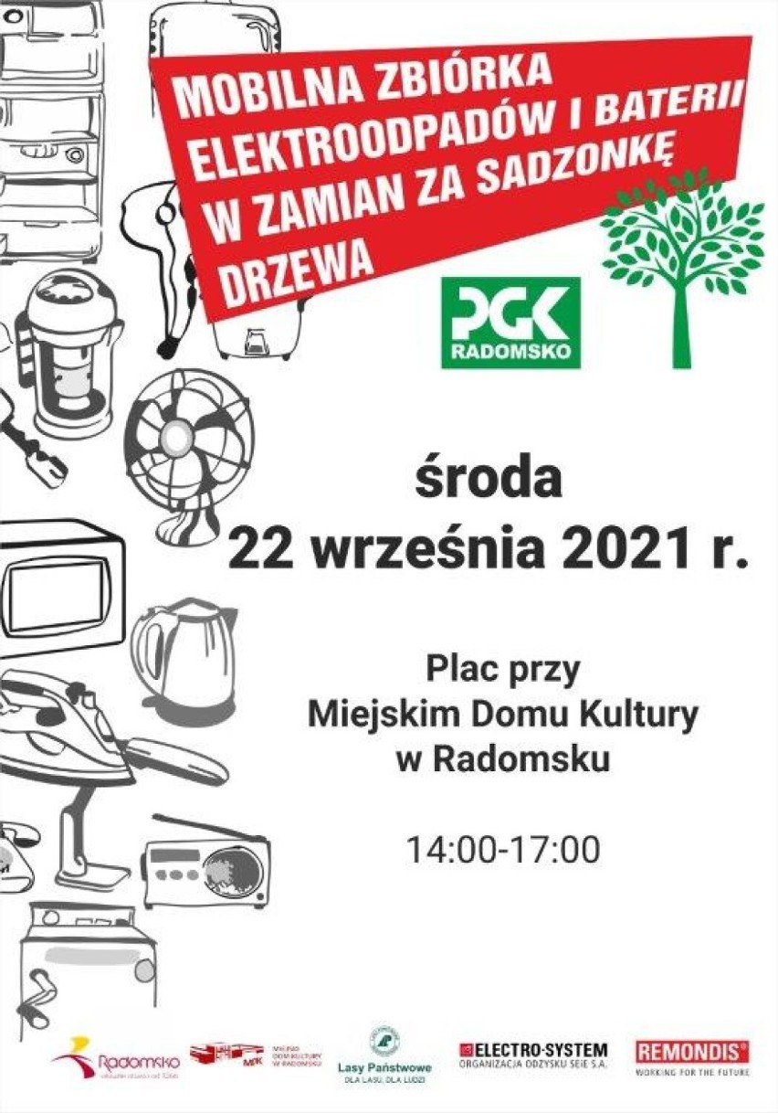 Oddaj elektroodpady, odbierz sadzonkę! PGK Radomsko ogłasza zbiórkę elektrośmieci. Gdzie i kiedy?