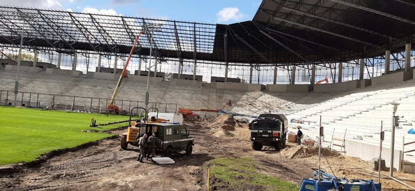 Saperzy na budowie stadionu w Szczecinie                     
